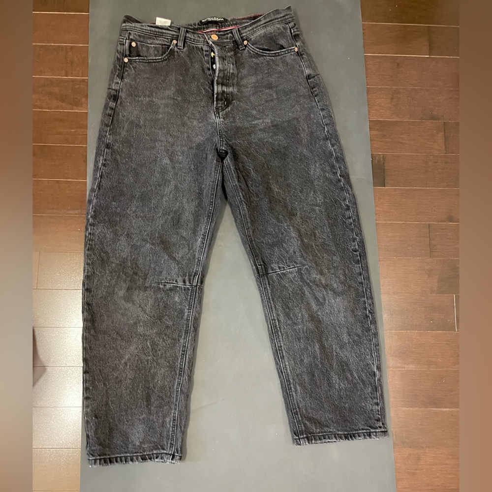 Scotch and Soda washed black barrel jean